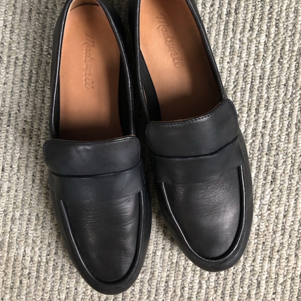 Madewell Lacey flat black loafers size 8.5